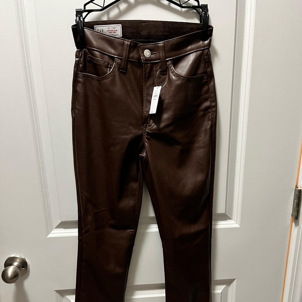 Gap Brown Leather Pants